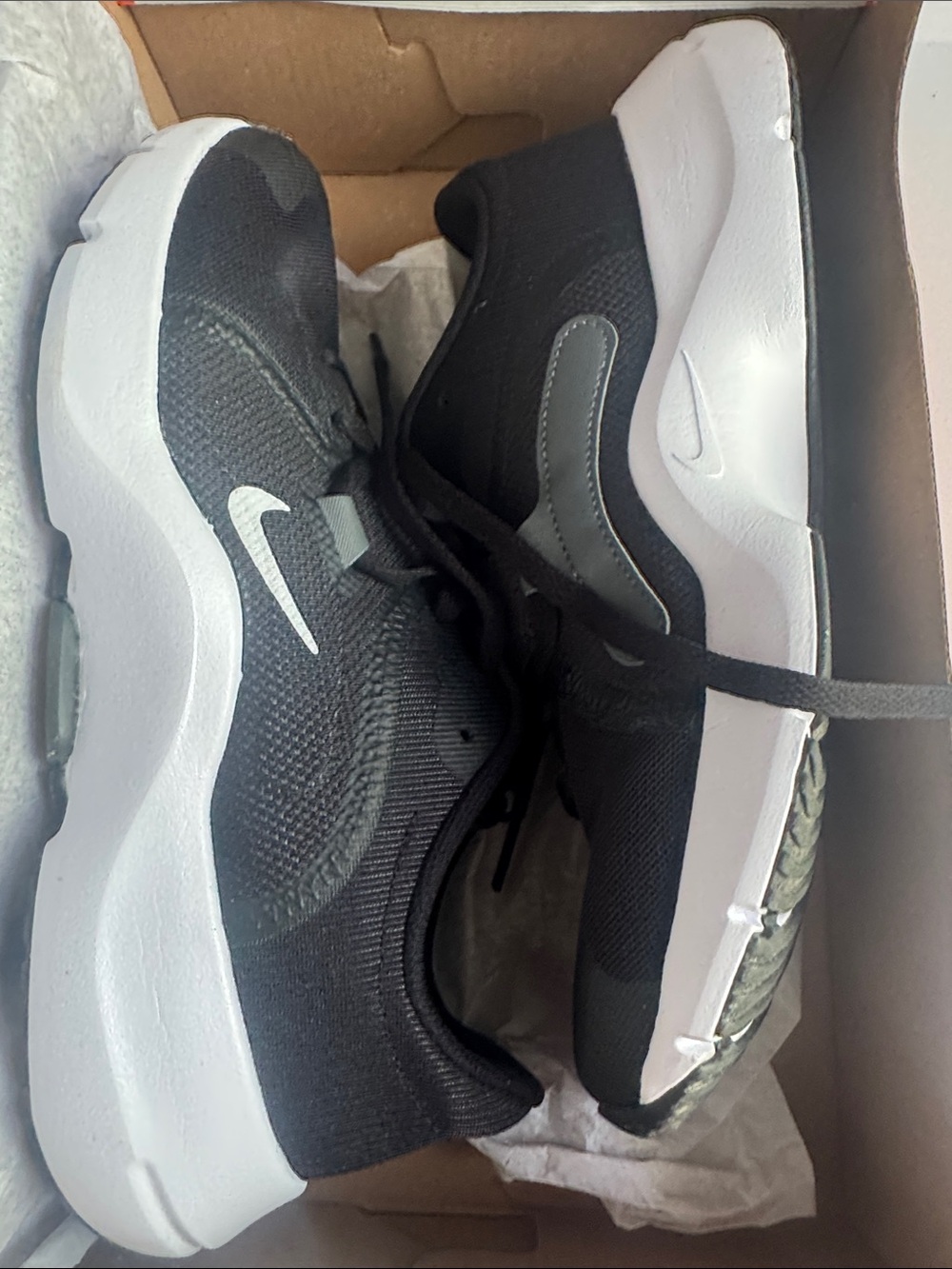 Nike Black and White Mesh Training Shoes